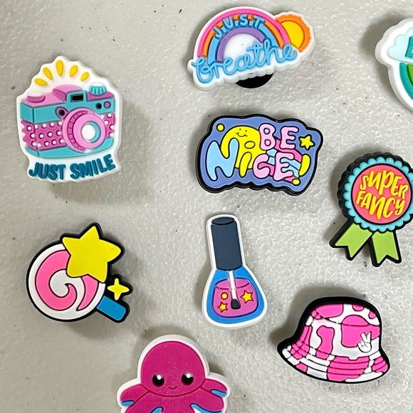 Kawaii Pink and Rainbow Unicorn Shoe Charms for Crocs - Picture 2 of 7